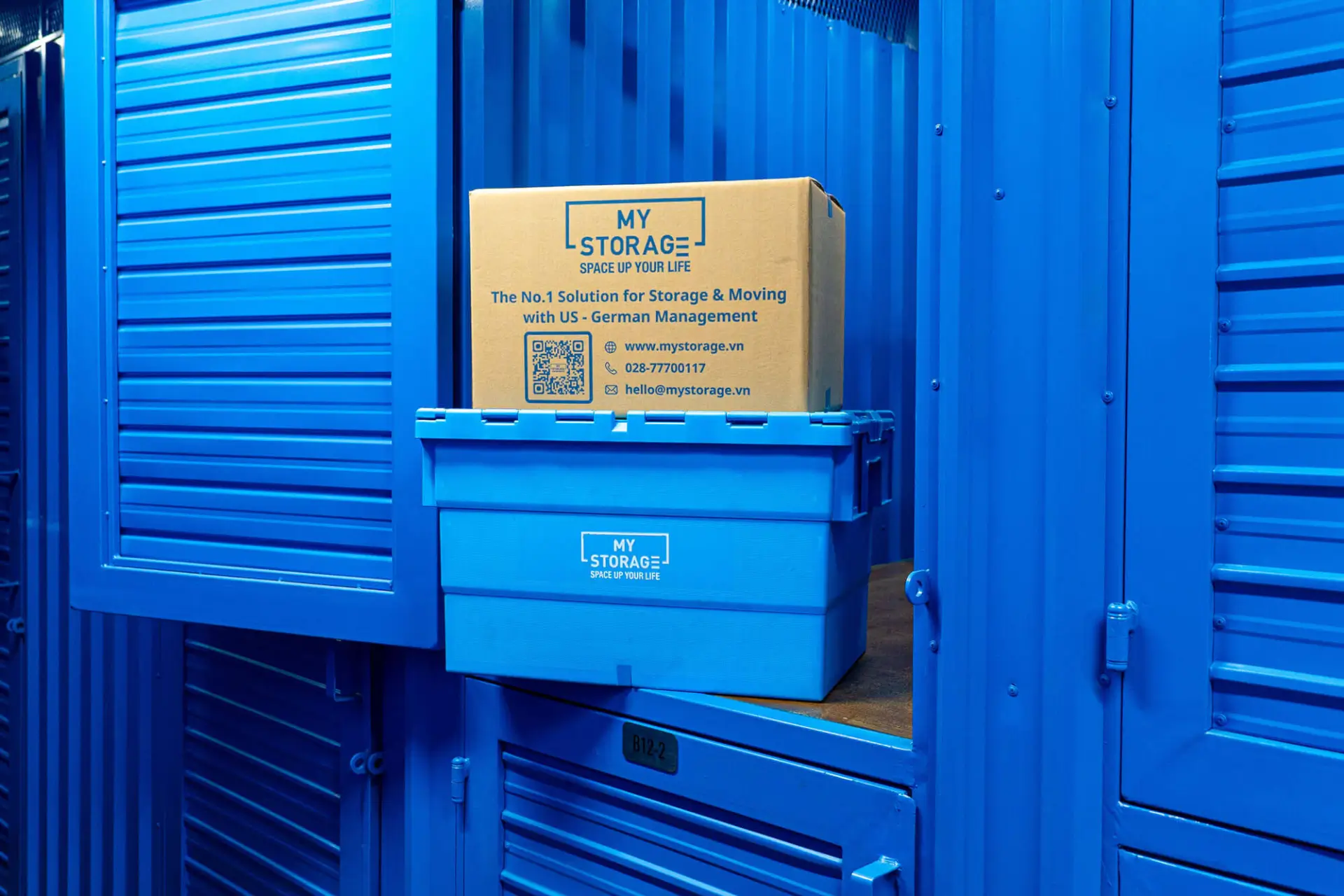 Storage box and crate ready for document storage at MyStorage