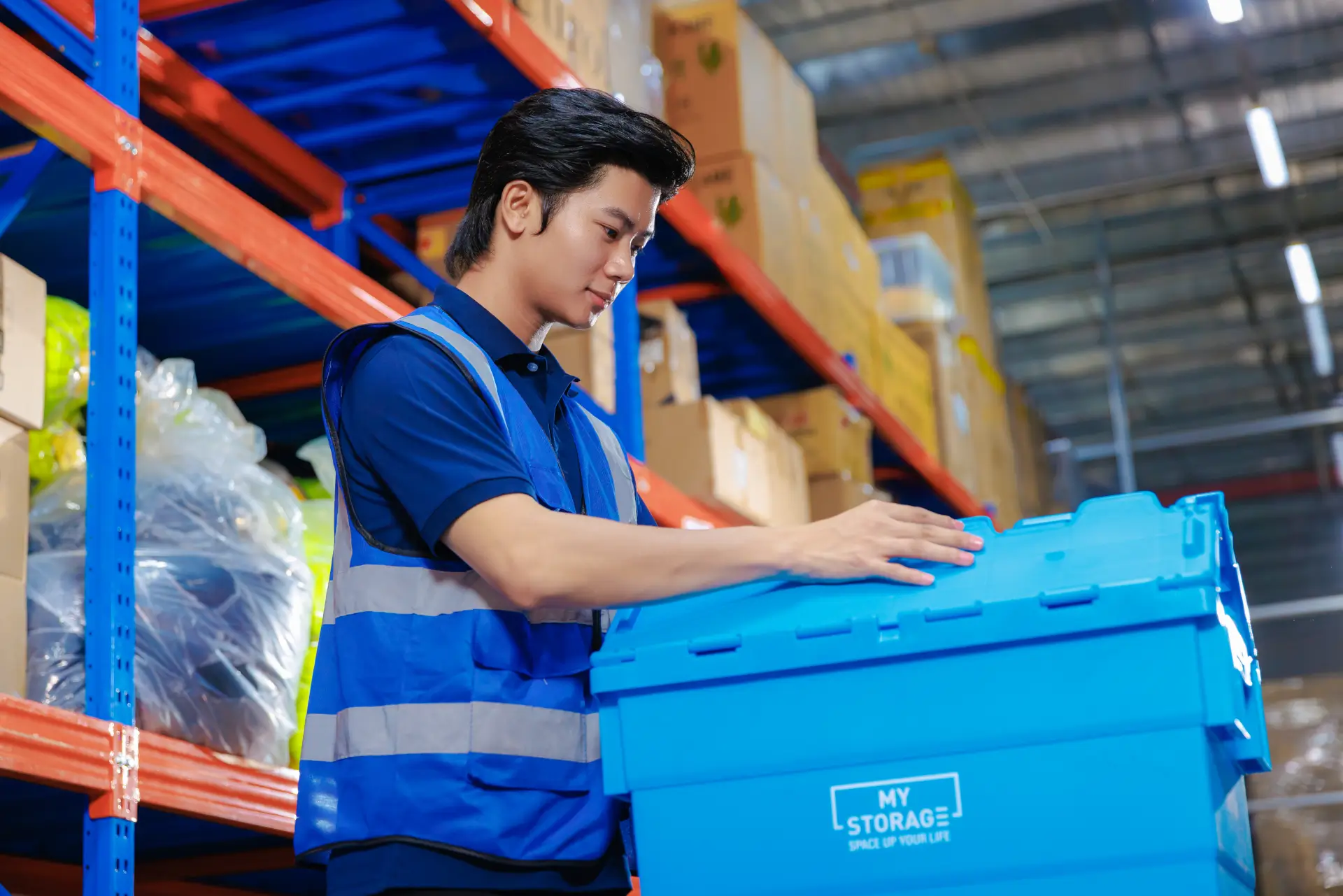 Warehouse worker at a MyStorage facility