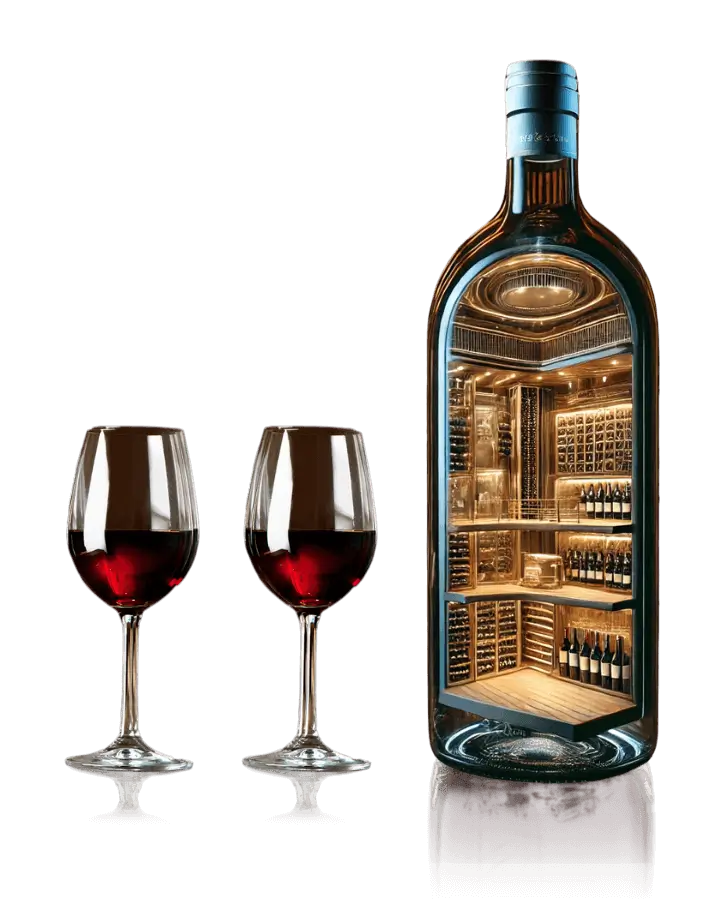Wine bottle in the MyStorage wine cellar