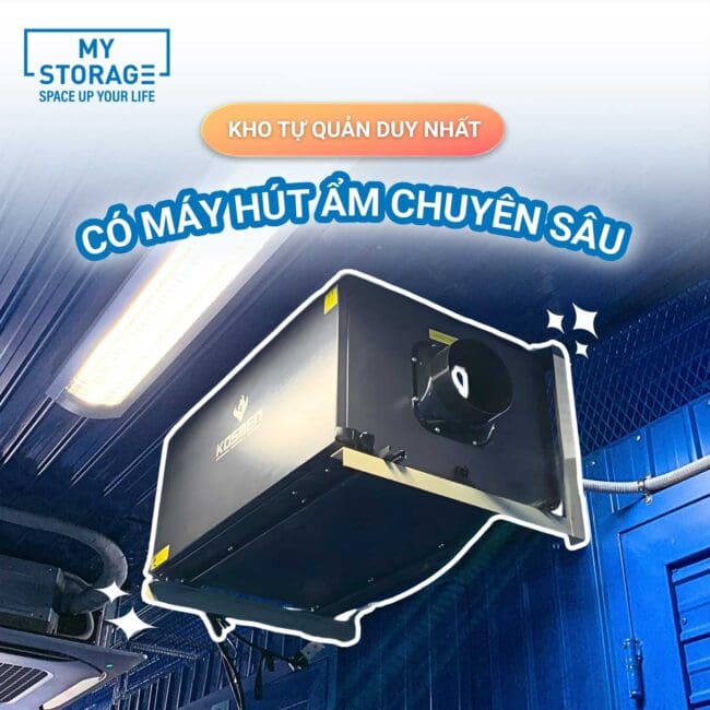 Kho tự quản có máy lạnh kiểm soát nhiệt độ và độ ẩm